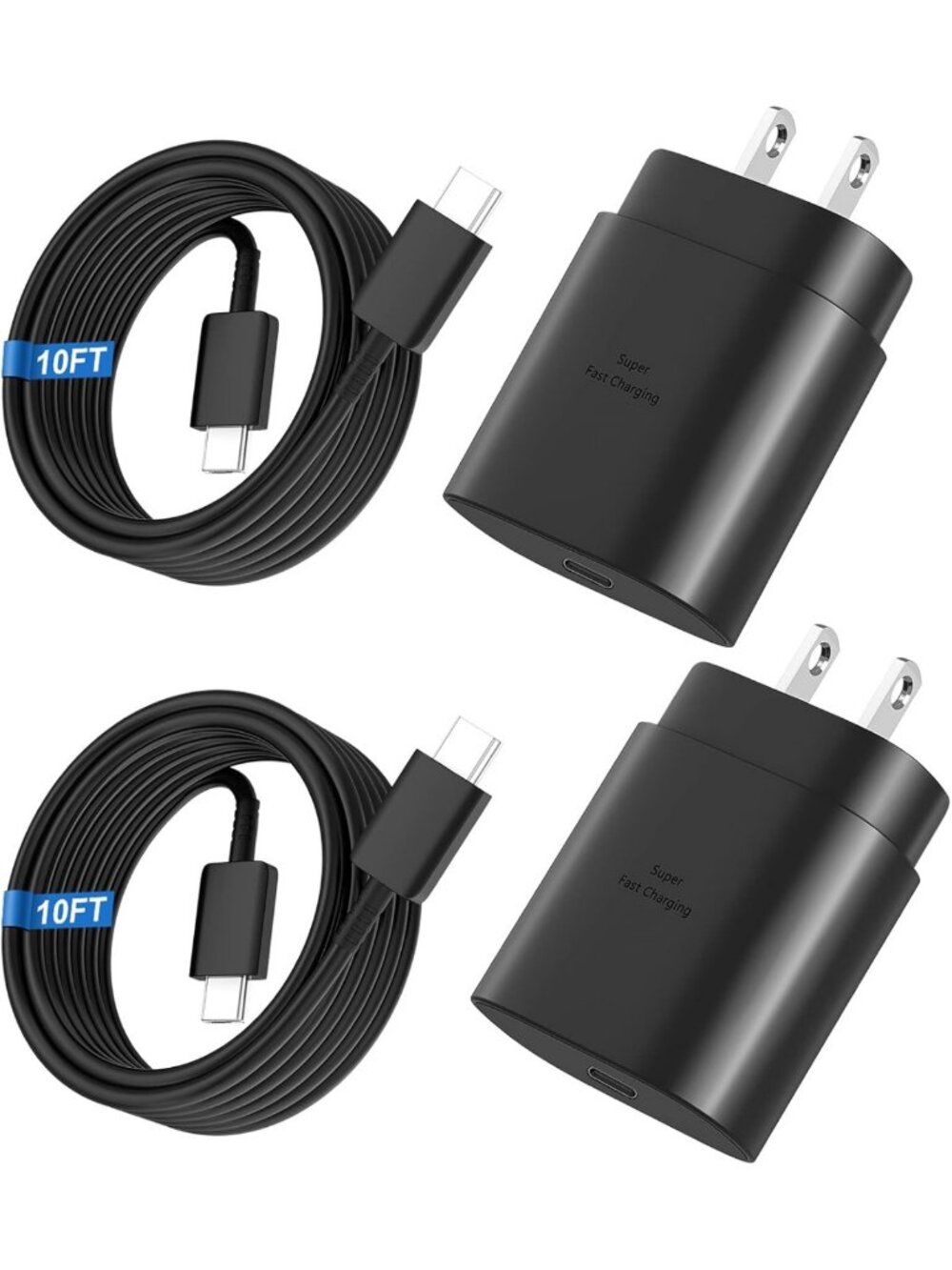 25W Fast Charging USB C Wall Charger & 10FT Type C Cable - Compatible with